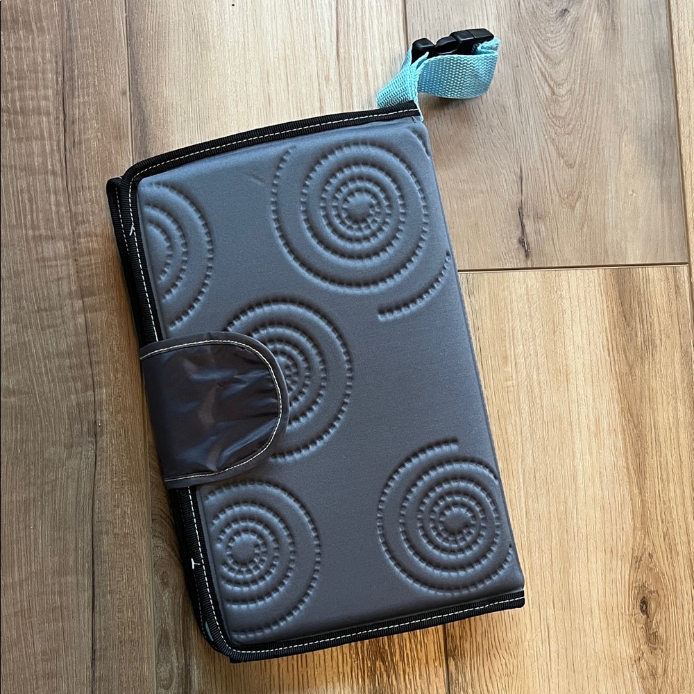 Brica Gray and Black Swirl Patterned Portable changing station
